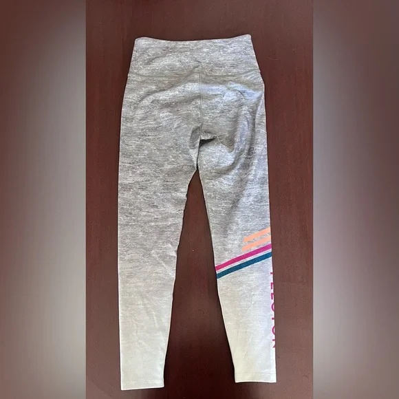 Peloton Gray Leggings with Colorful Stripes - Picture 4 of 5
